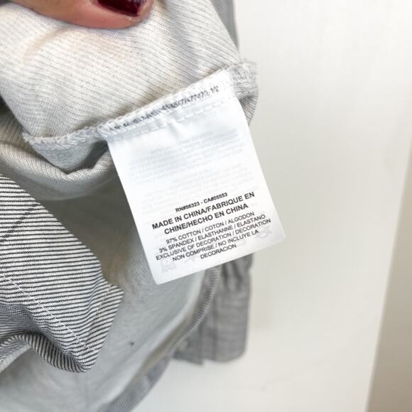 Nike SB Mens M Flannel Button Down Gray Stripe Shirt LS - Picture 6 of 11